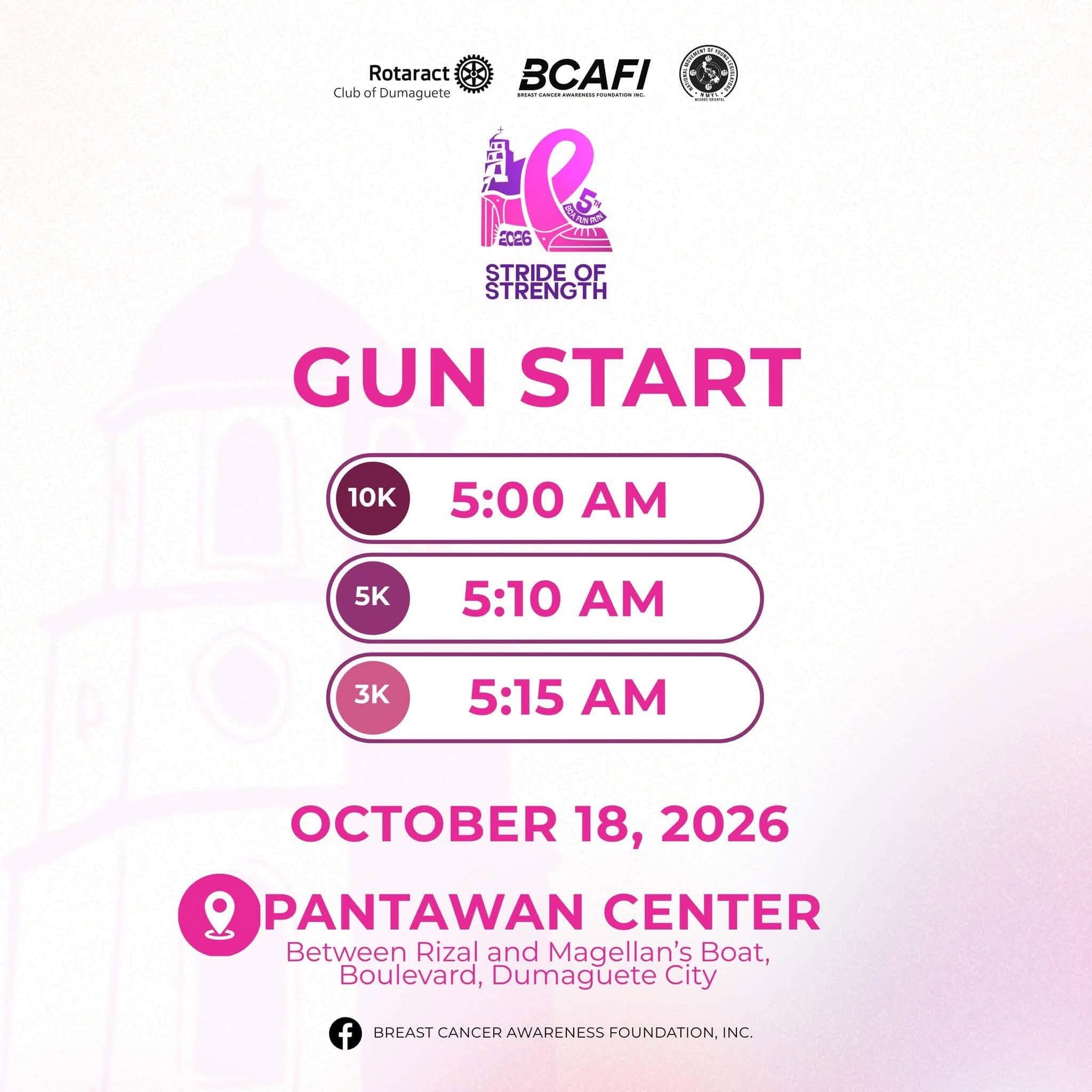 Breast Cancer Awareness Fun Run 2026 Dumaguete City
